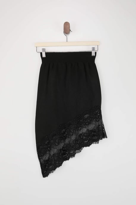 TRENDYOLMİLLA Dames Zwart Effen Kort / Mini Kokerrok- rok Rokken - Image 5
