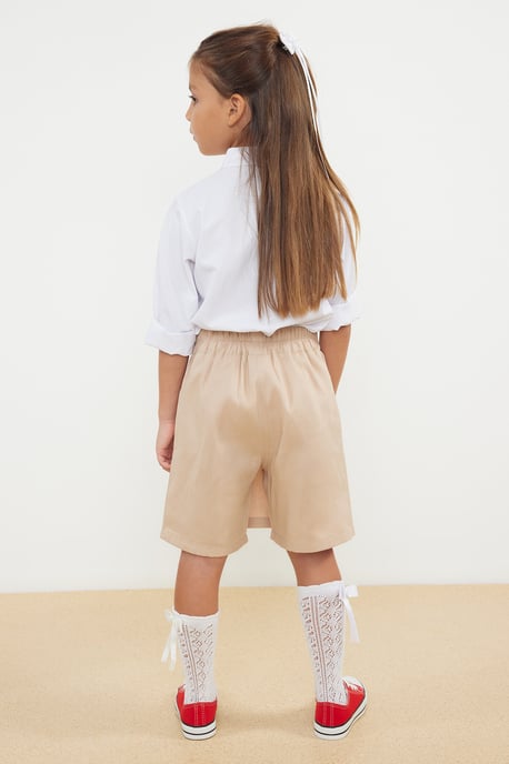 TRENDYOLKIDS Meisjes Beige Effen Kort / Mini Basic A-lijn Rokken - Image 3