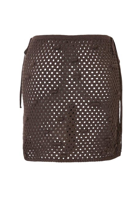 TRENDYOLMİLLA Dames Bruin Bloemen Kort / Mini Kokerrok- rok Rokken - Image 4