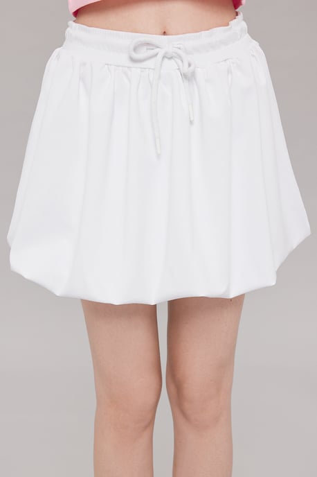 TRENDYOLMİLLA Dames Wit Effen Kort / Mini Ballon rok Ballon Rokken - Image 2