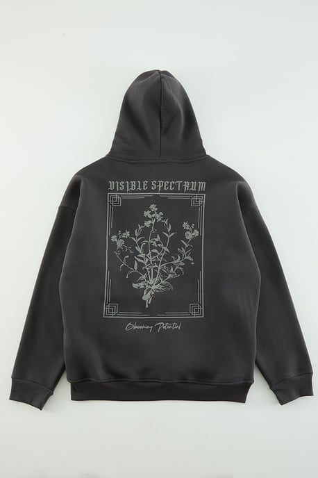TRENDYOL MAN Heren Grijs Bloemen Lang Oversized Sweatshirts - Image 2