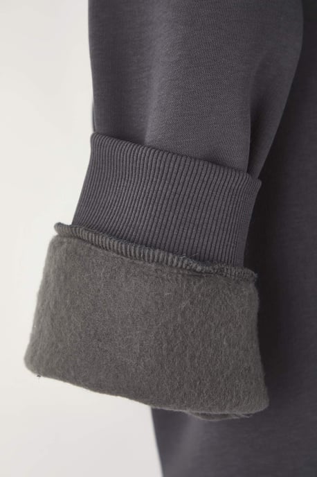 Trendyol Curve Dames Grijs Effen Lang Oversized Grote maten Sweatshirts - Image 5