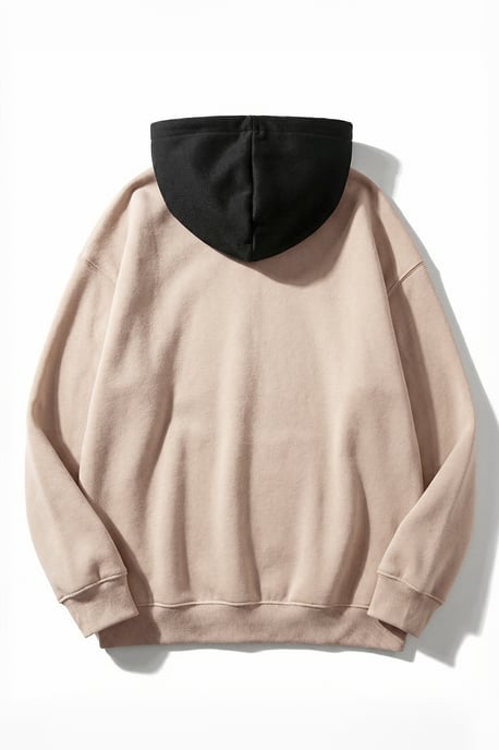 TRENDYOL MAN Heren Beige Slogan Lang Oversized Sweatshirts - Image 2