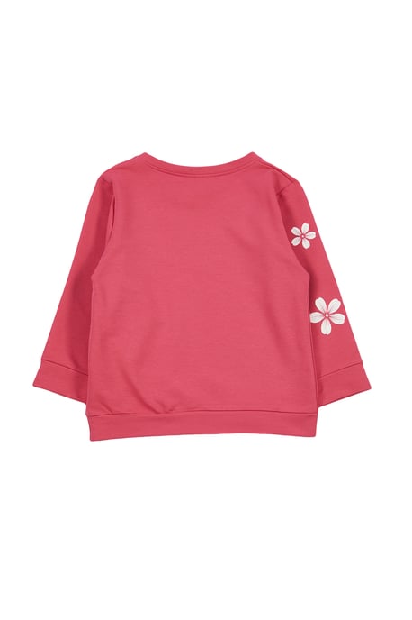 TRENDYOLKIDS Meisjes Roze Bloemen Lang Regular fit Sweatshirts - Image 2