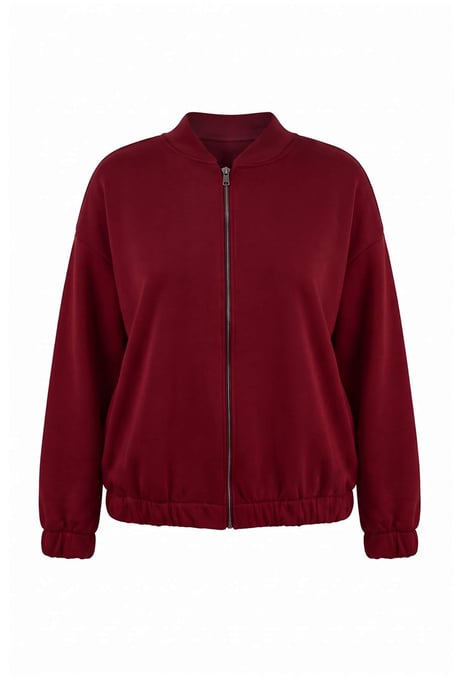 Trendyol Curve Dames Bordeaux Effen Lang Oversized Grote maten Sweatshirts - Image 1