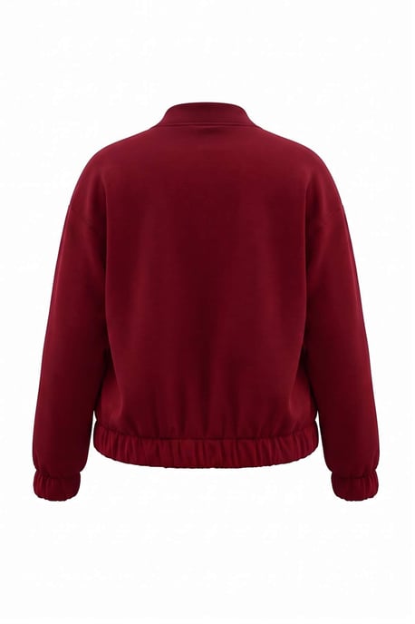 Trendyol Curve Dames Bordeaux Effen Lang Oversized Grote maten Sweatshirts - Image 2