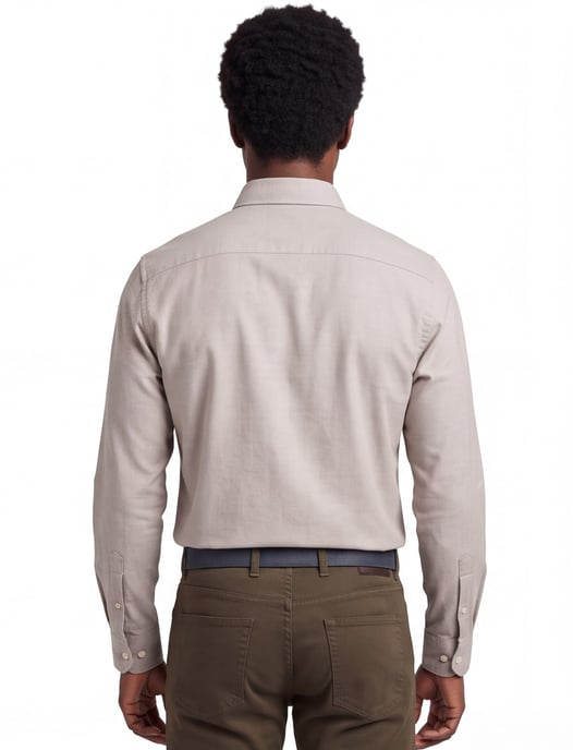 katoenen overhemd John Miller normale fit beige - Image 2