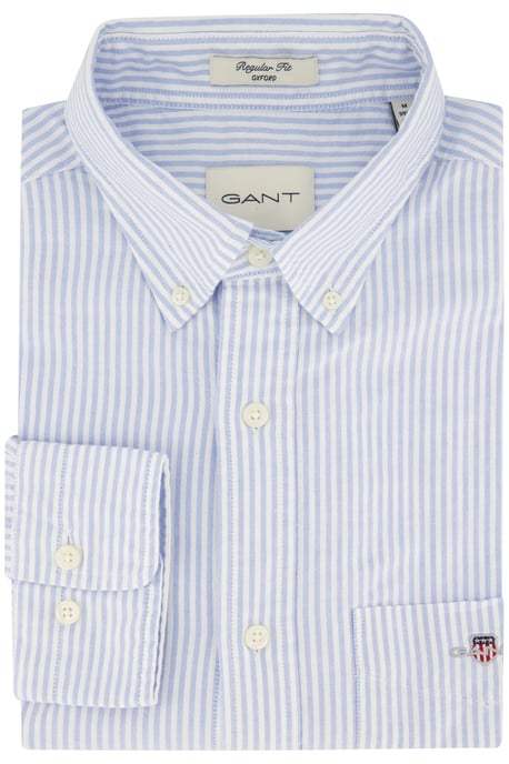 Gant casual regular fit overhemd lichtblauw gestreept katoen - Image 2