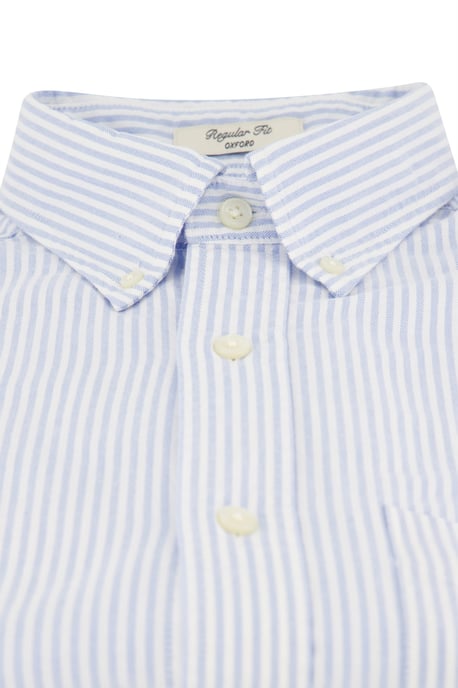 Gant casual regular fit overhemd lichtblauw gestreept katoen - Image 3