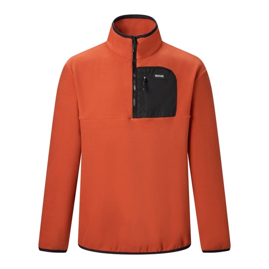Regatta Heren Frankie Half Zip Fleece Top (Rooibosthee/Zwart) - Image 2