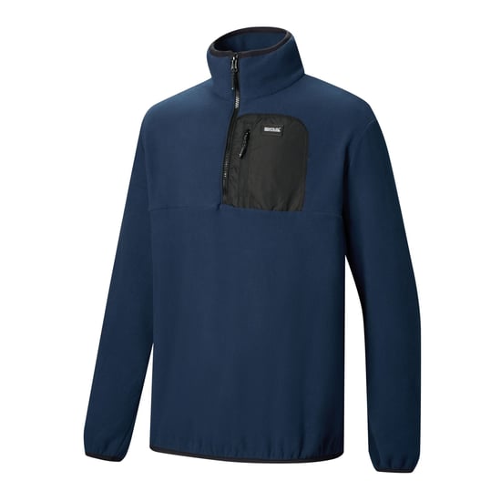 Regatta Heren Frankie Half Zip Fleece Top (Marine, Zwart) - Image 3