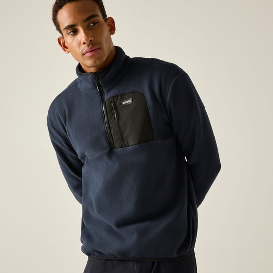 Regatta Heren Frankie Half Zip Fleece Top (Marine, Zwart) - Image 5