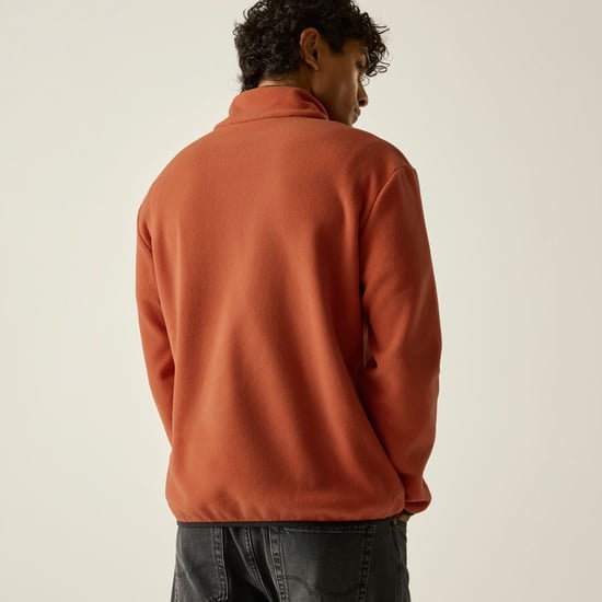 Regatta Heren Frankie Half Zip Fleece Top (Rooibosthee/Zwart) - Image 4