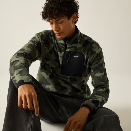 Regatta Heren Frankie Half Zip Fleece Top (Olijfnacht) - Image 3