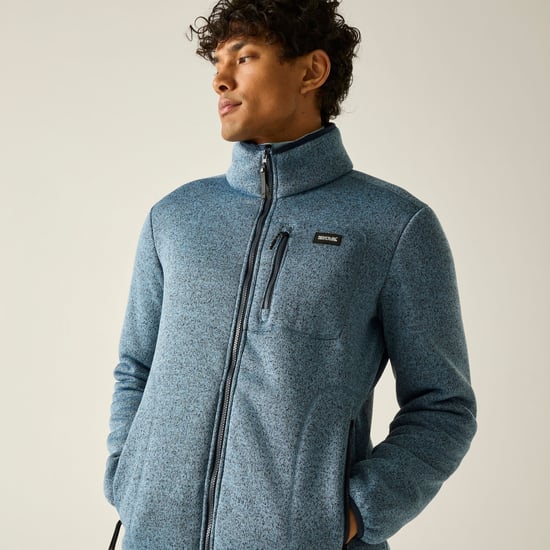 Regatta Heren Barlee Marl Full Zip Fleecejack (Grijs luchtspiegeling) - Image 1