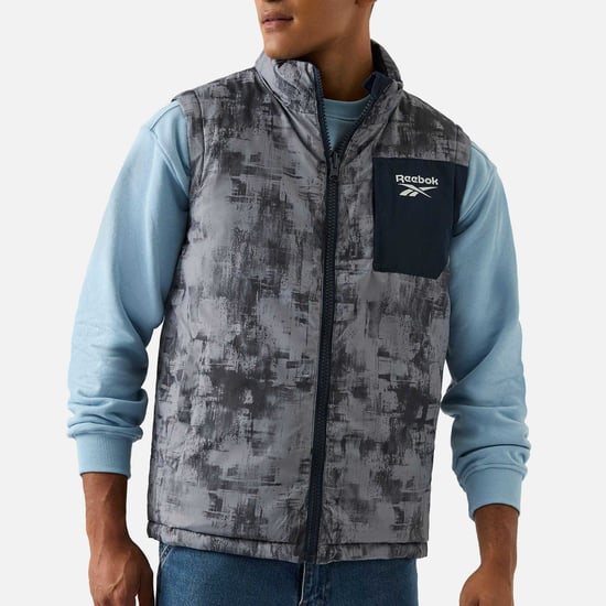 Reebok Heren Omkeerbaar Gilet (Batik Blauw) - Image 3