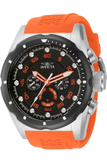 Invicta Speedway 69830 Herenhorloge - Quartz Uurwerk - Staal met Zwarte Wijzerplaat - 50 mm - Image 1