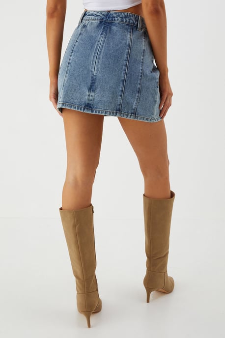 MissPap Denim minirok met hoge taille - Image 3