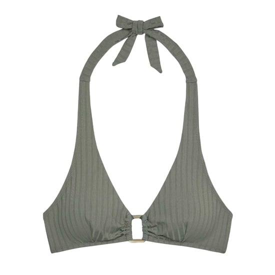 Chelsea Peers Driehoekige bikinitop voor dames met strik aan de achterkant (Groen) - Image 2