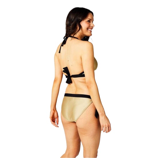 Biba Driehoekige bikinitop met gekruiste voorkant voor dames (Goud/Zwart) - Image 3