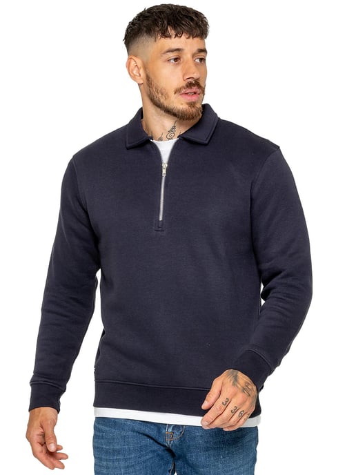 Enzo Milano | Heren Half-Zip Sweatshirt met Kraag - Image 1