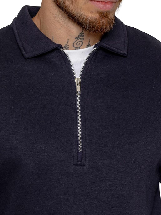 Enzo Milano | Heren Half-Zip Sweatshirt met Kraag - Image 2