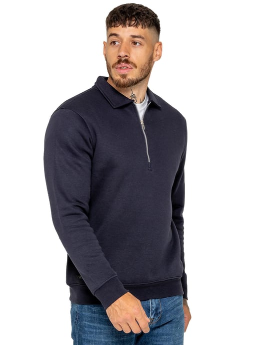 Enzo Milano | Heren Half-Zip Sweatshirt met Kraag - Image 3