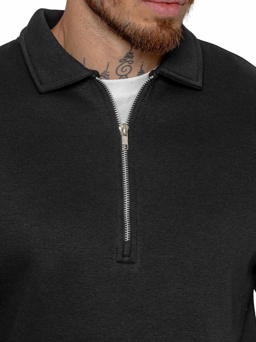 Enzo Milano | Heren Half-Zip Sweatshirt met Kraag - Image 2