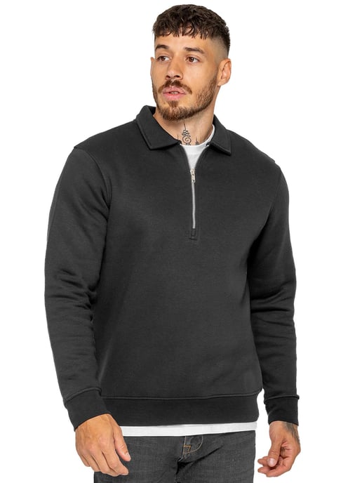 Enzo Milano | Heren Half-Zip Sweatshirt met Kraag - Image 4