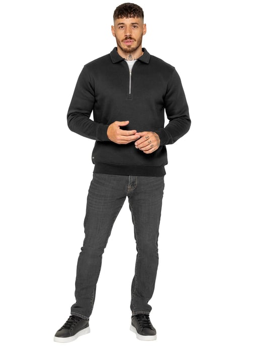 Enzo Milano | Heren Half-Zip Sweatshirt met Kraag - Image 5