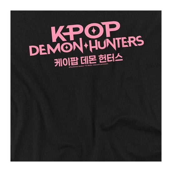 K-Pop Demon Hunters Sweatshirt met kinderlogo (Zwart/roze) - Image 3