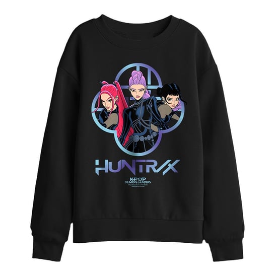 K-Pop Demon Hunters Sweater met Huntr/X-logo voor meisjes/jongens (Zwart) - Image 1