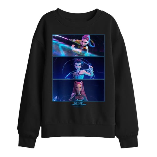 K-Pop Demon Hunters Huntrix-vechtsweatshirt voor kinderen (Zwart) - Image 1