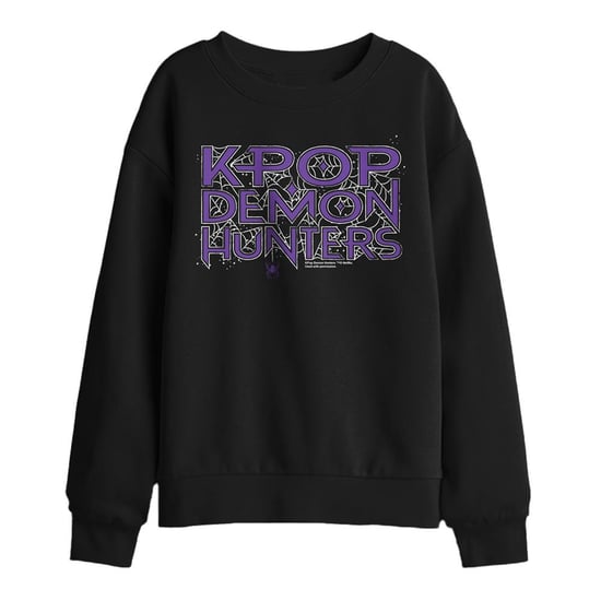 K-Pop Demon Hunters Kindertrui met web-logo voor Halloween (Zwart) - Image 1