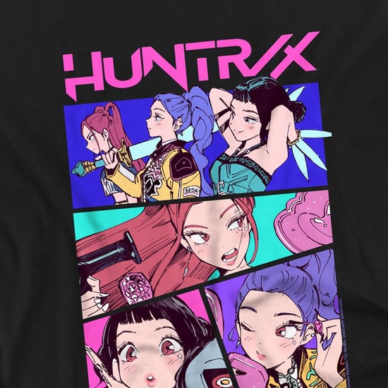 K-Pop Demon Hunters Huntrix Neon Comic Anime-sweatshirt voor kinderen (Zwart) - Image 3