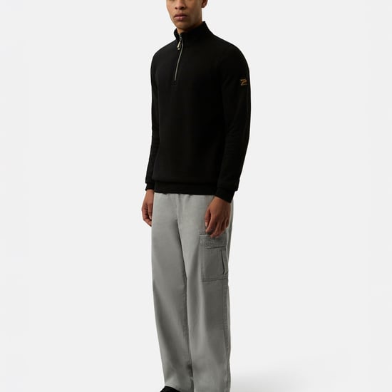Patrick Heren Harlem Quarter Zip Top (Zwart) - Image 3
