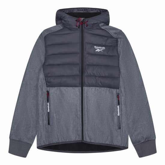 Reebok Heren Mixed Media Jas (Ijsgrijs) - Image 1
