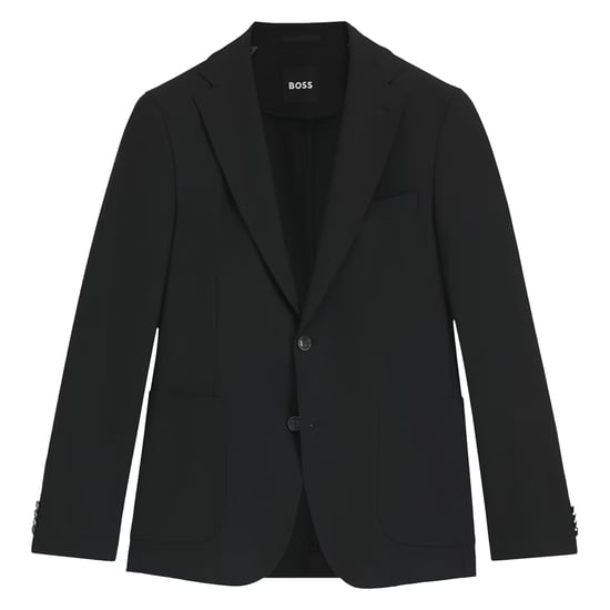 Boss Herenblazer met reverskraag en normale pasvorm (Zwart) - Image 2