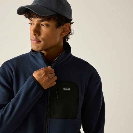 Regatta Heren Frankie Full Zip Fleecejack (Marine, Zwart) - Image 5