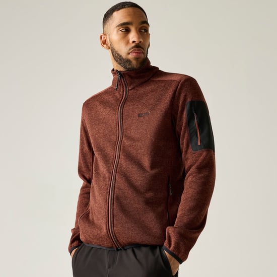 Regatta Heren Newhill Marl Full Zip Fleecejack (Verbrande Henna) - Image 4