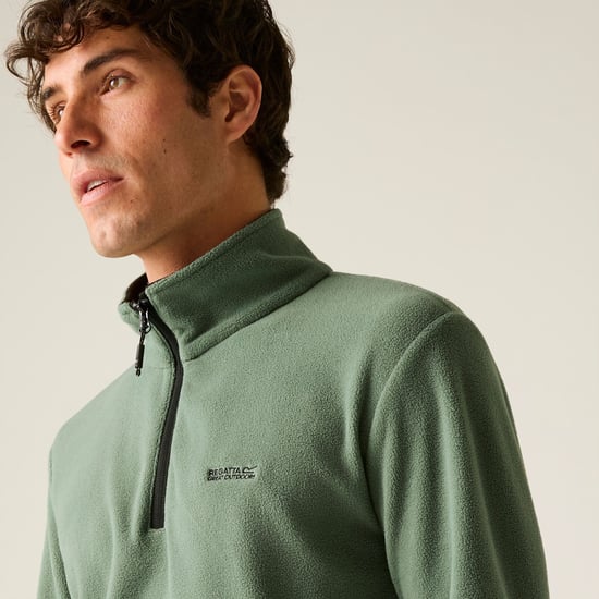 Regatta - Geweldig voor Buiten Heren Thompson Half Zip Fleece Sweater (Donker bosgroen) - Image 5