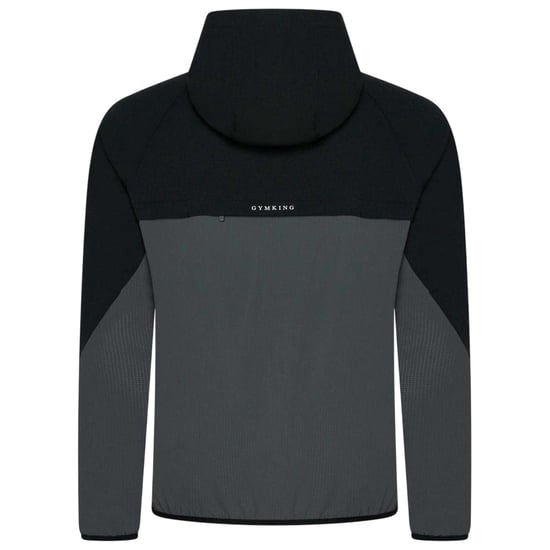 Gym King Raglan-windjack met capuchon voor heren (Zwart/Grafiet) - Image 3