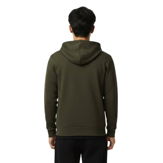 Lacoste Heren-hoodie met volledige ritssluiting van katoenmix en basic logo (Kaki Groen) - Image 4
