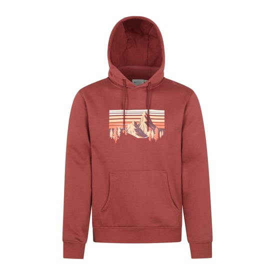 Mountain Warehouse Hoodie voor heren met bergmotief (Roest) - Image 1
