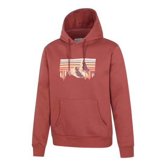 Mountain Warehouse Hoodie voor heren met bergmotief (Roest) - Image 3