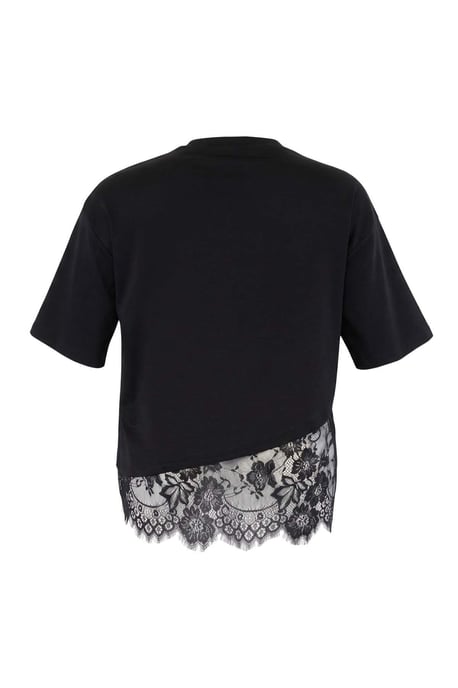 Trendyol Curve Dames Zwart Effen Kort Oversized Grote maten T-shirts - Image 5