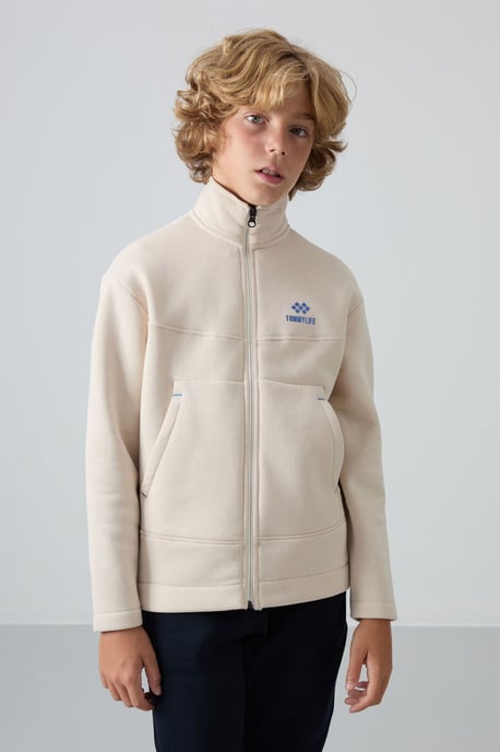 Tommy Life Jongerensweatshirt met ritskraag en zak - Image 3