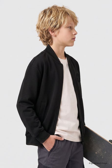 Tommy Life jeugd-sweatshirt met rits en ronde hals - Image 4