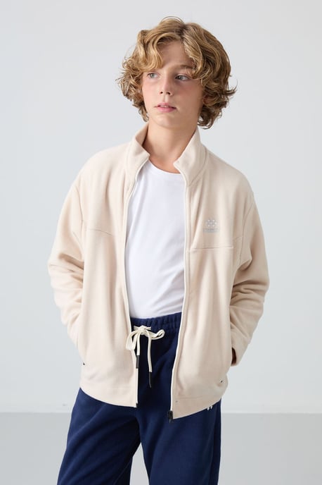 Sweatshirt voor jongeren met ritssluiting bij de kraag - Image 4