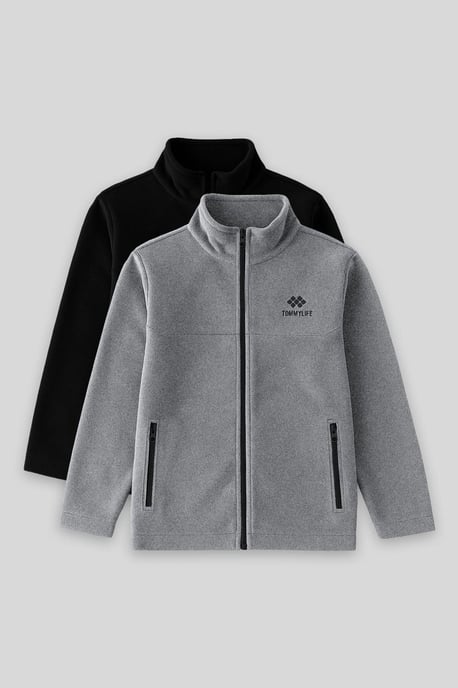 Sweatshirt voor jongeren van pluche met ritskraag - Image 1